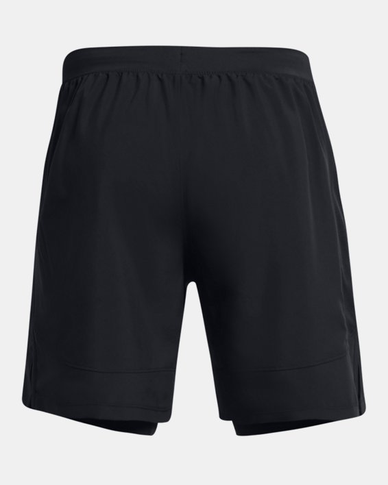 Men's UA Launch 2-in-1 7" Shorts in Black image number 5